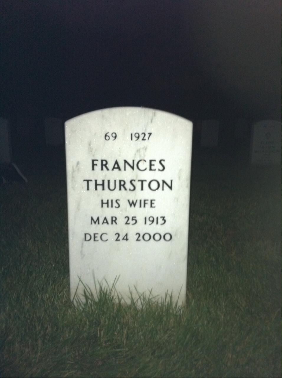 Back of headstone — Alpheus Clonts