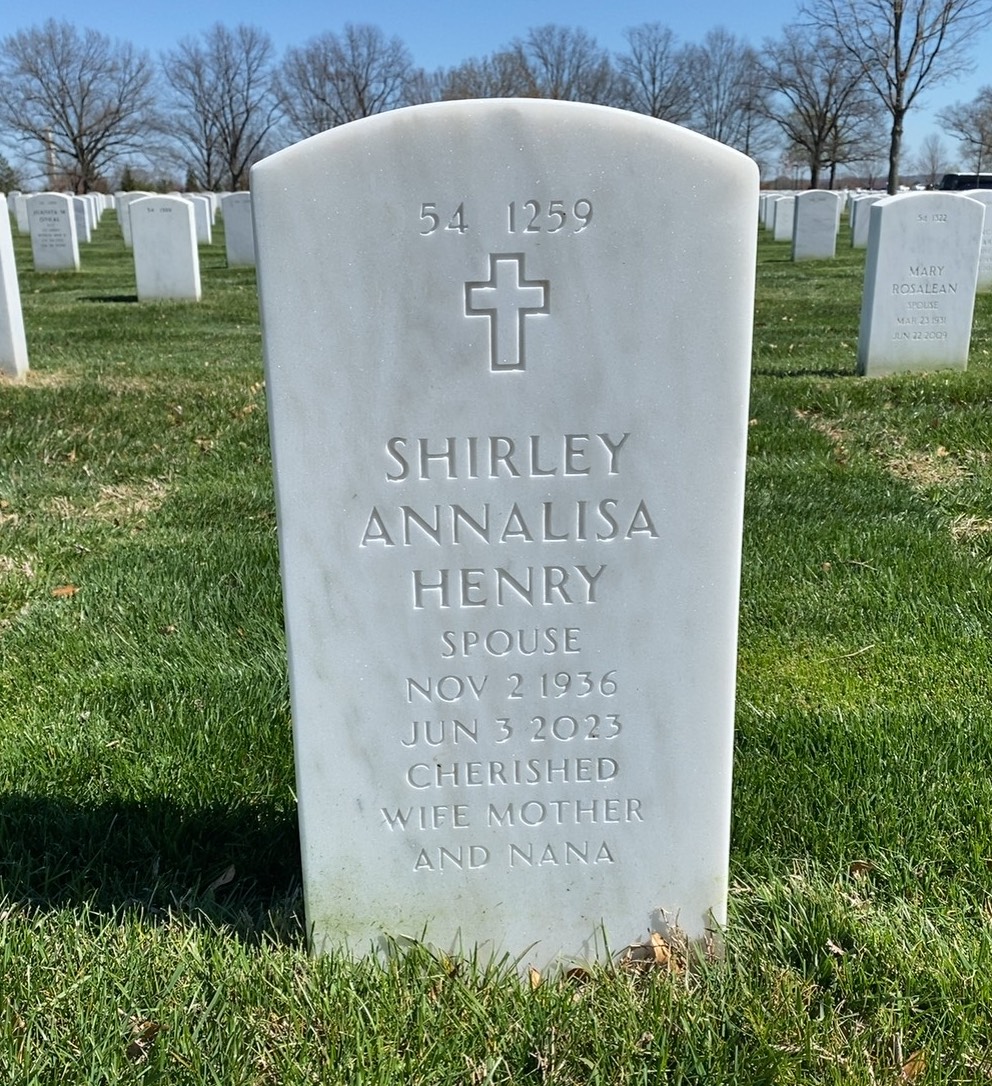 Back of headstone — Joseph Henry