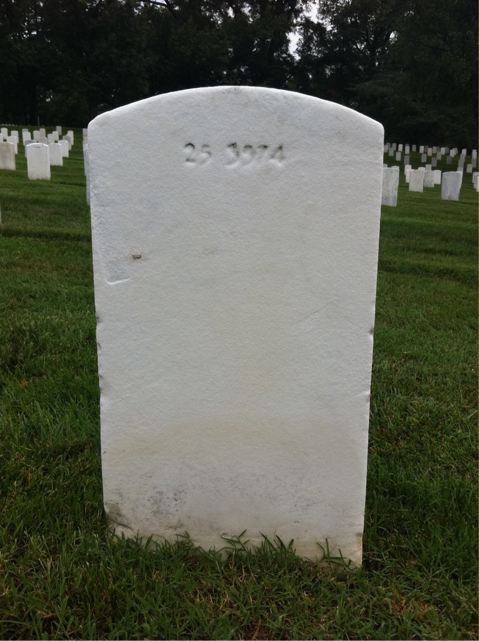 Back of headstone — Willie Williams