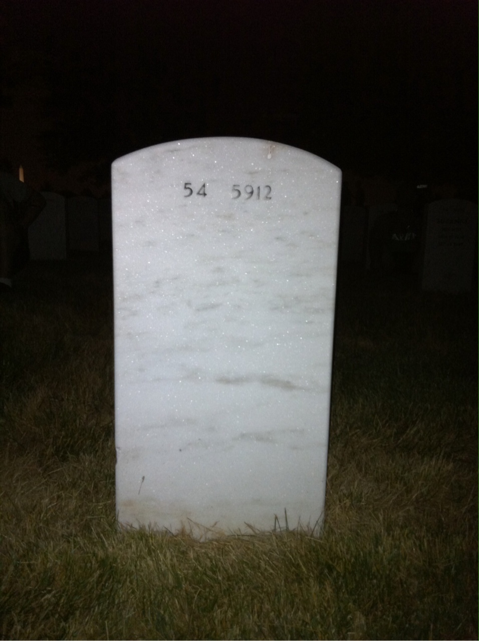 Back of headstone — Warren Campbell