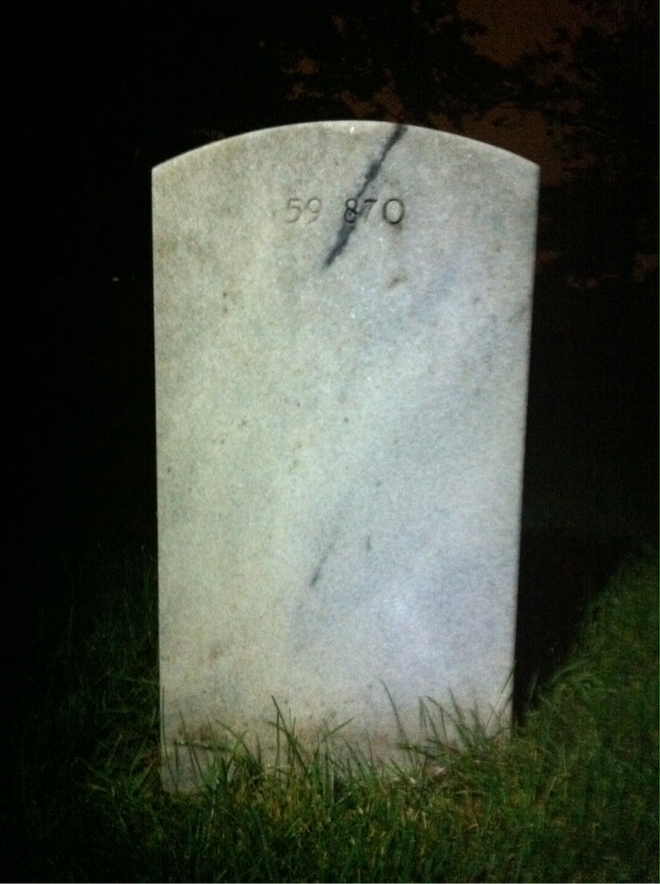 Back of headstone — Bruce Alexander