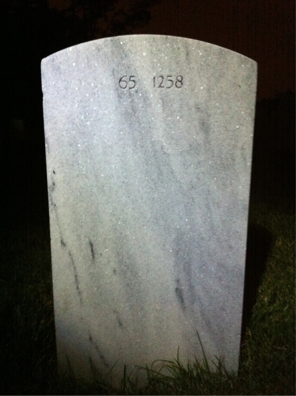 Back of headstone — Thomas Gary Hilton