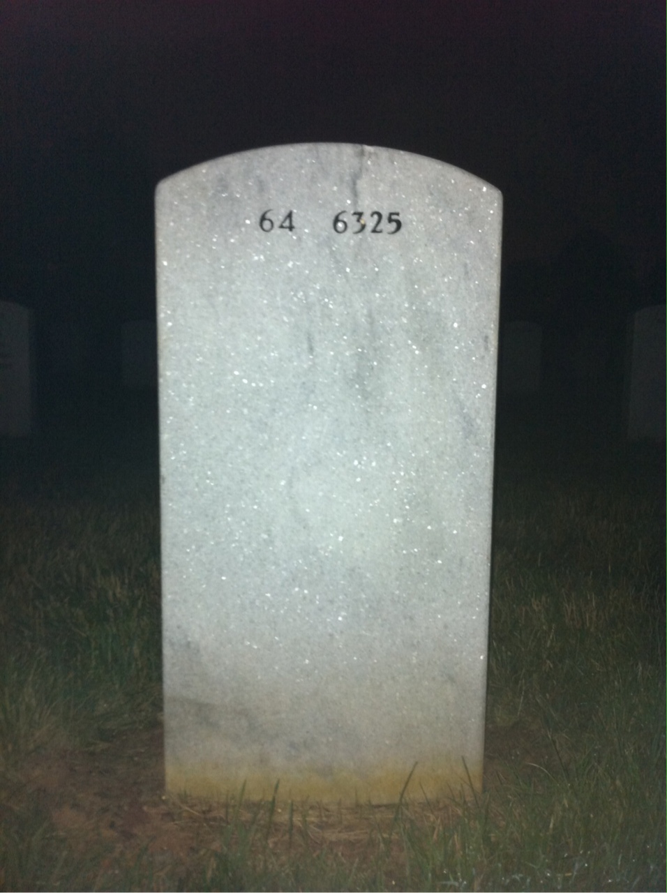Back of headstone — Charles Martin