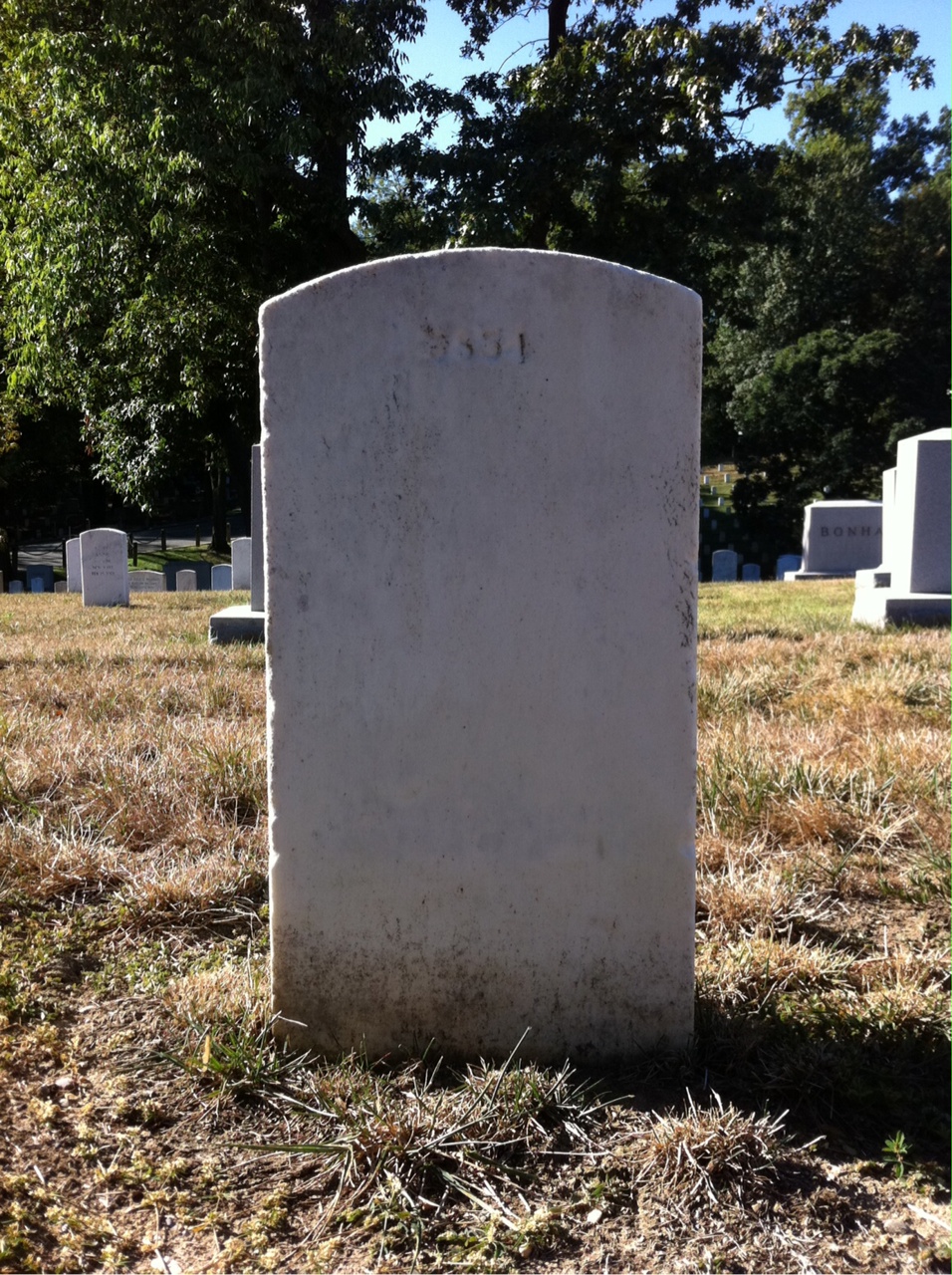 Back of headstone — Lawrence Anderson