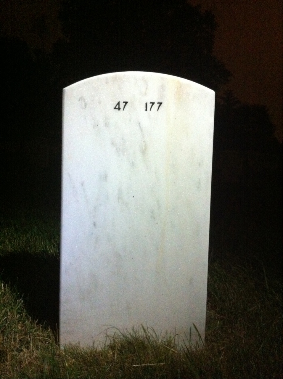 Back of headstone — Ronald Patrick