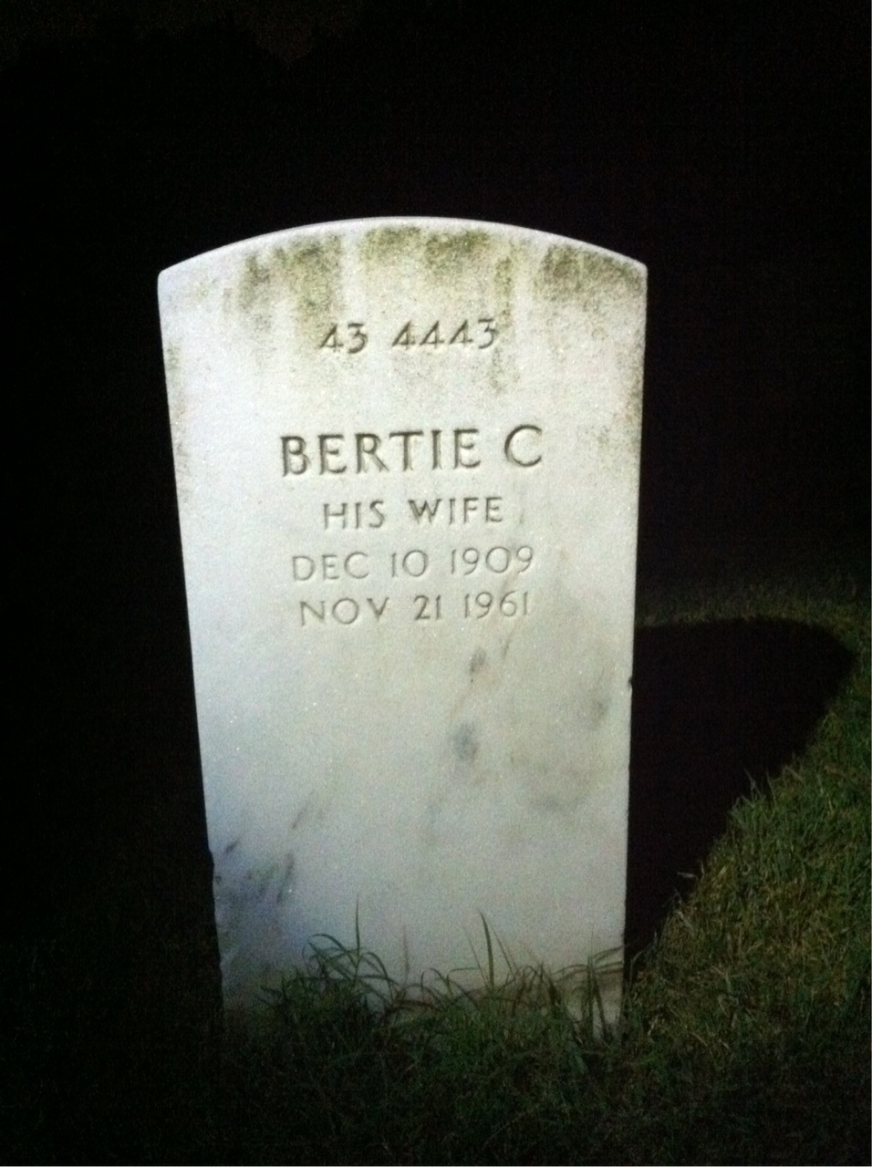 Back of headstone — Robert F Kelly