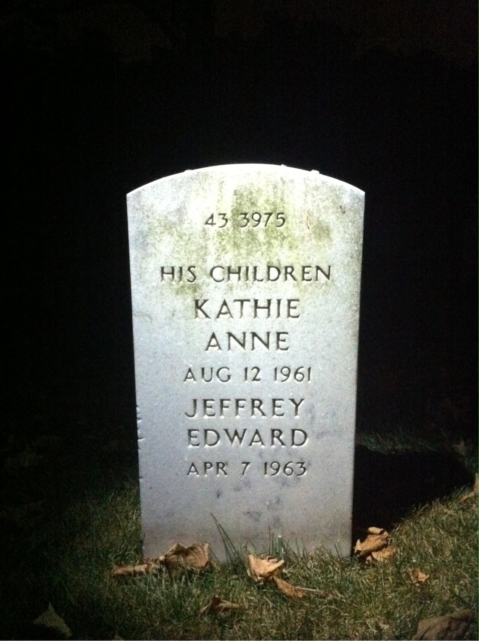 Back of headstone — Edward Bland