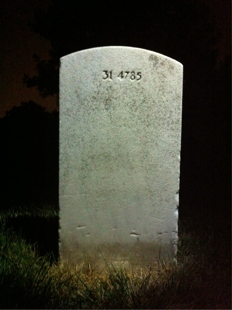 Back of headstone — Ernest Athey
