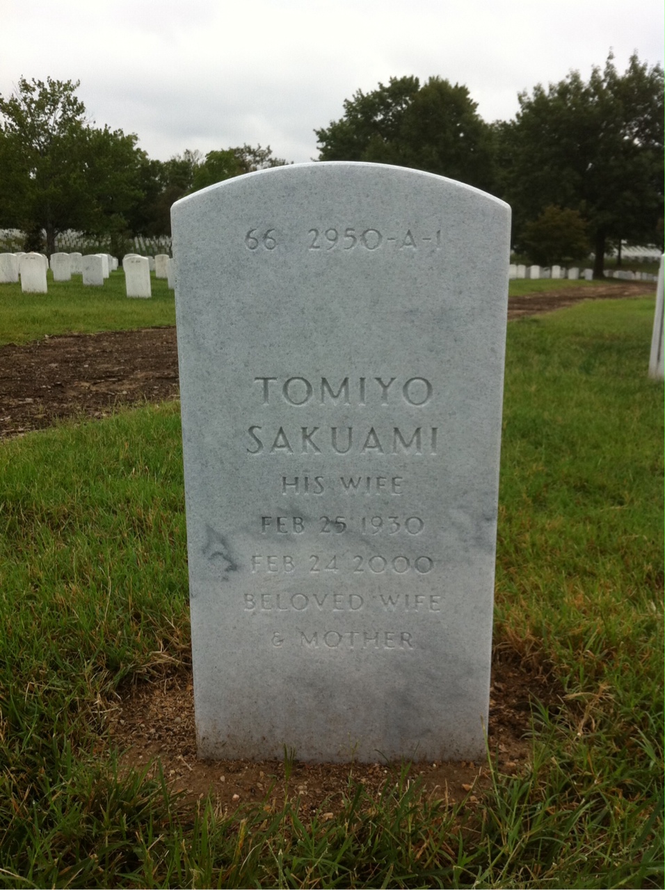 Back of headstone — Earl Palmer
