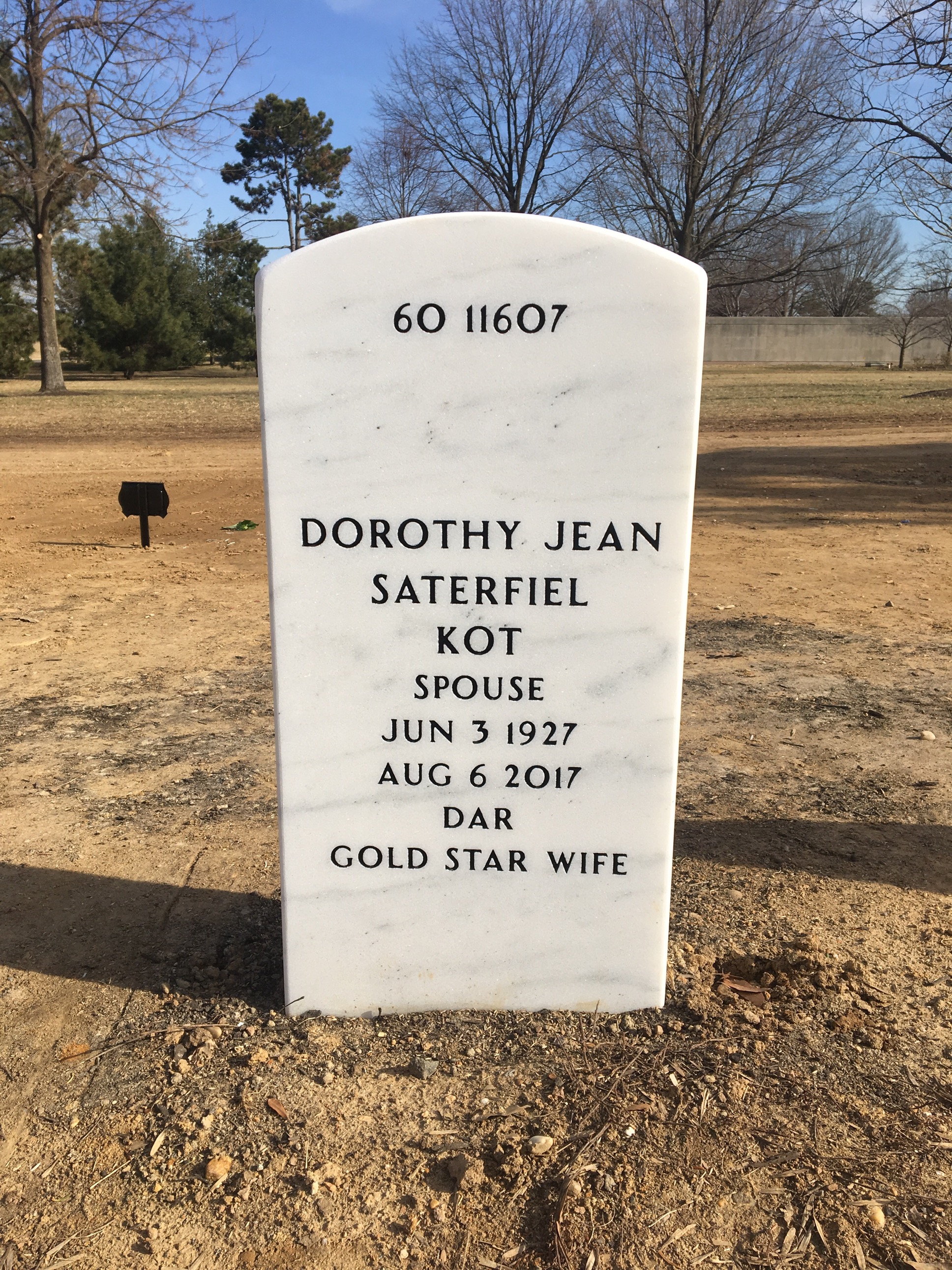 Back of headstone — Leon Miller