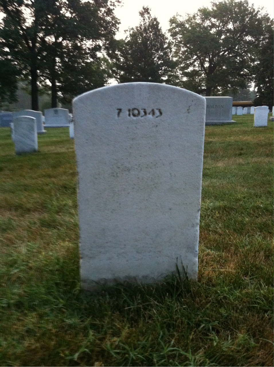 Back of headstone — Lillian Benton