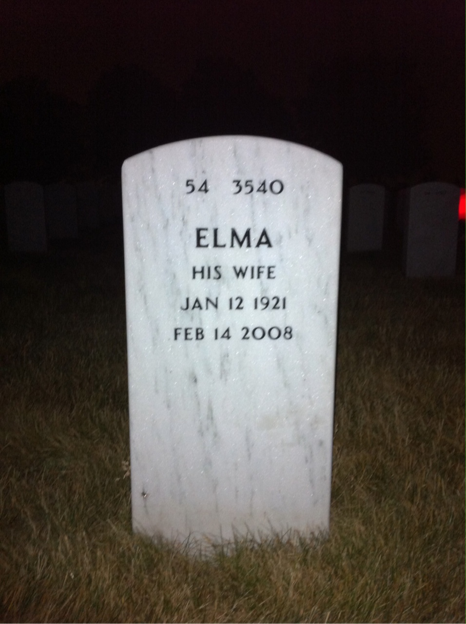 Back of headstone — Tomas Guffain