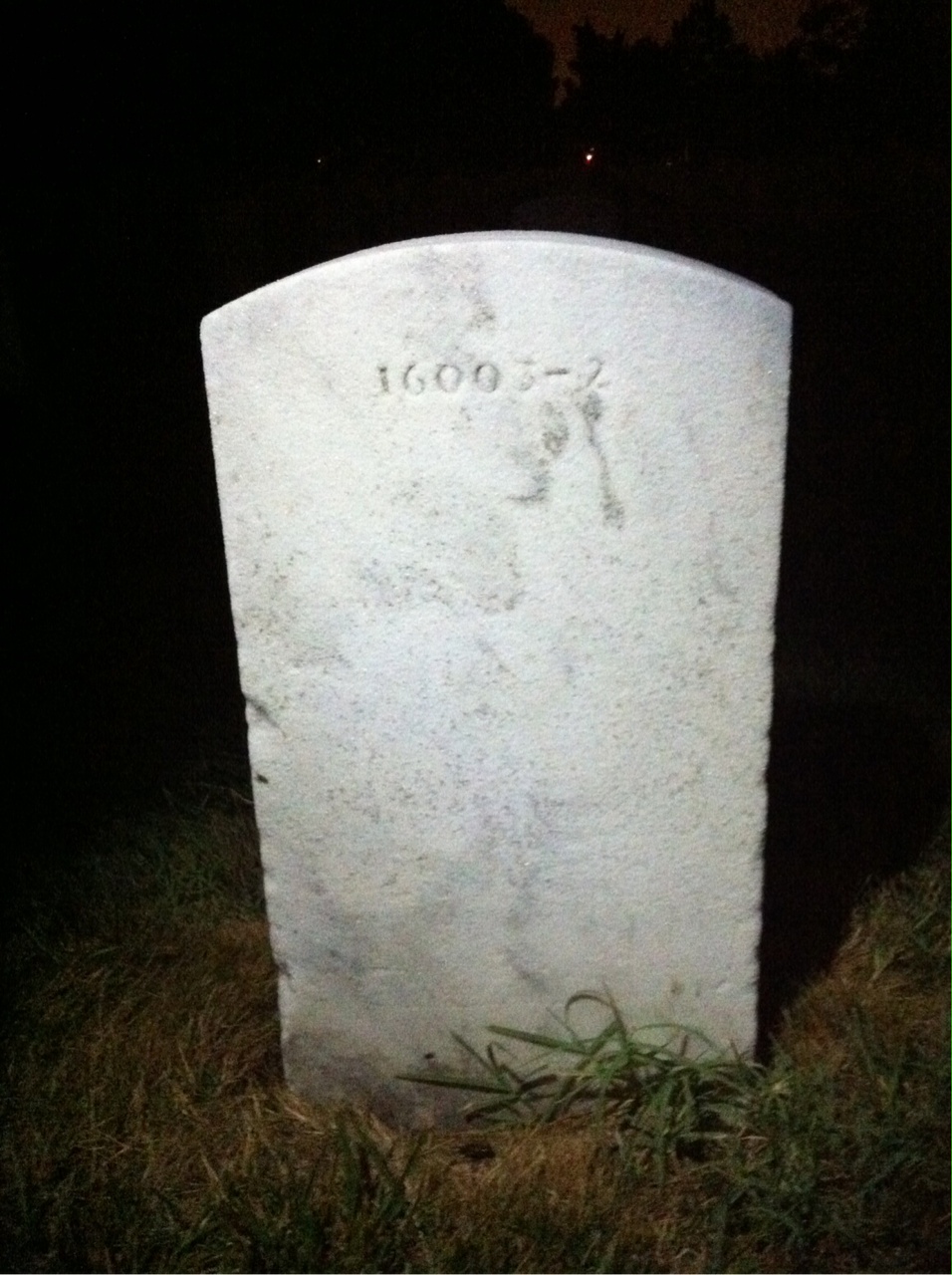 Back of headstone — Garrett Alexander