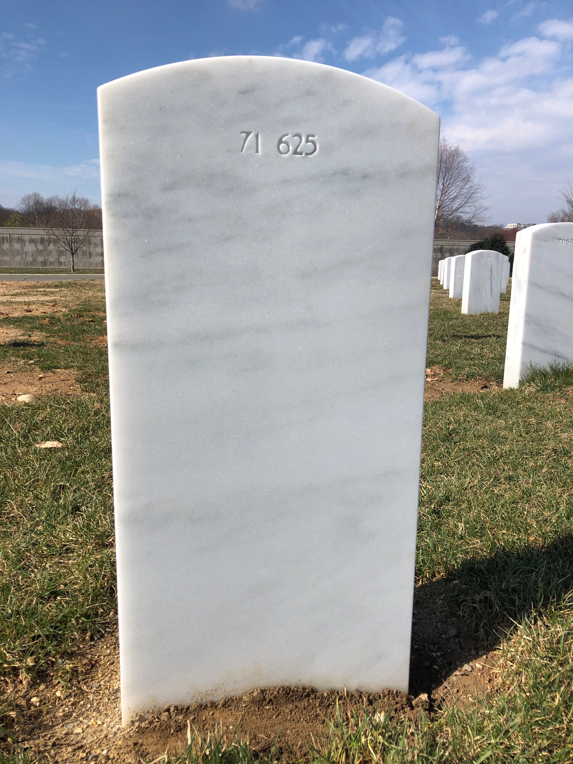 Back of headstone — William Frank Jackson