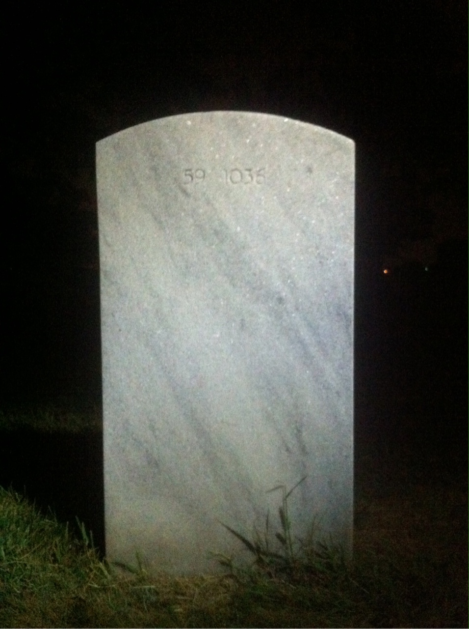 Back of headstone — Edgar Allen