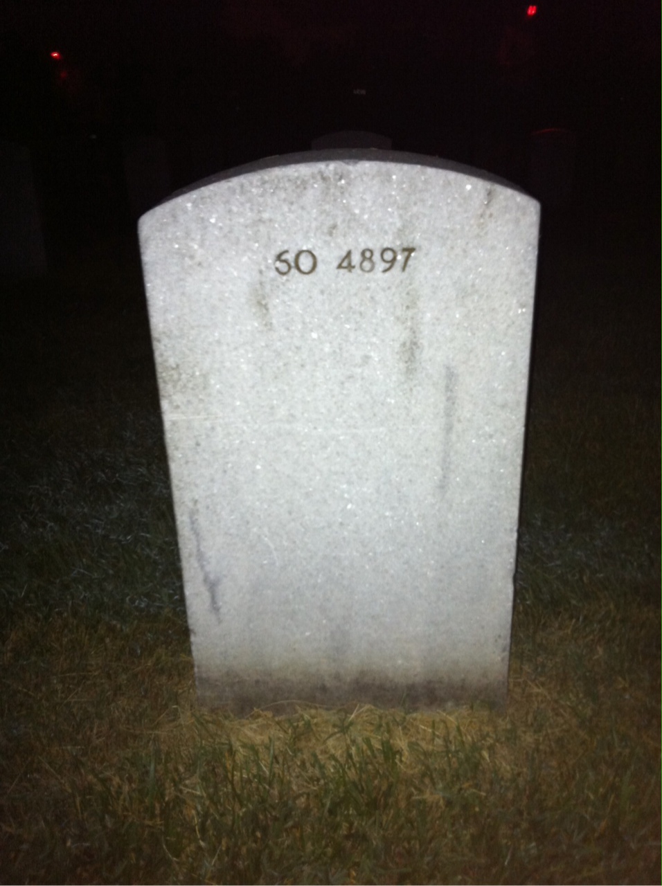Back of headstone — Richard Atwell