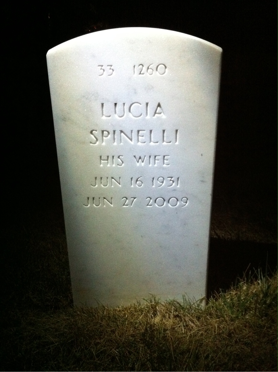 Back of headstone — William Scott