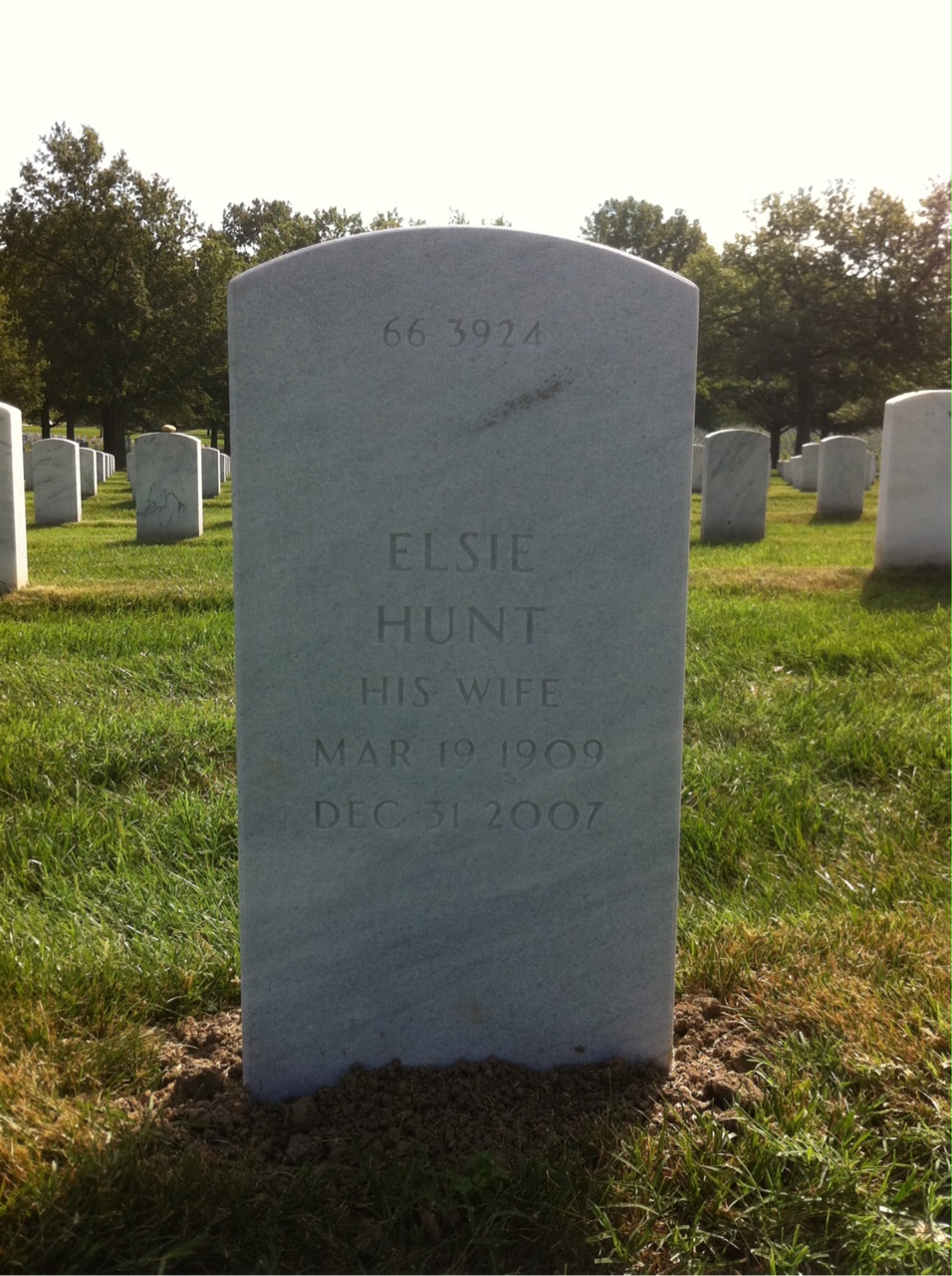 Back of headstone — Arthur Rogers