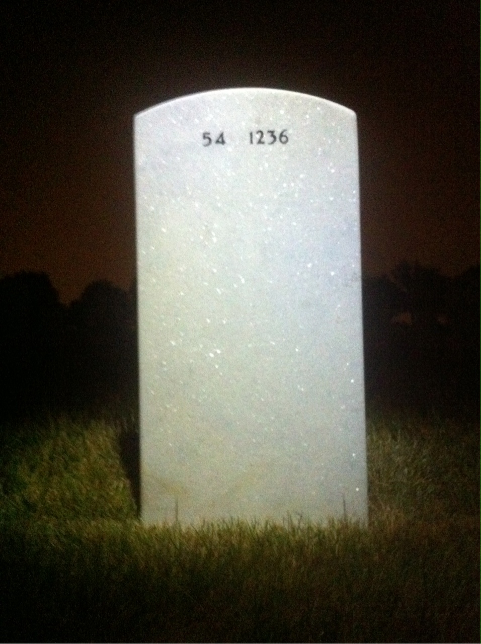 Back of headstone — David Russell