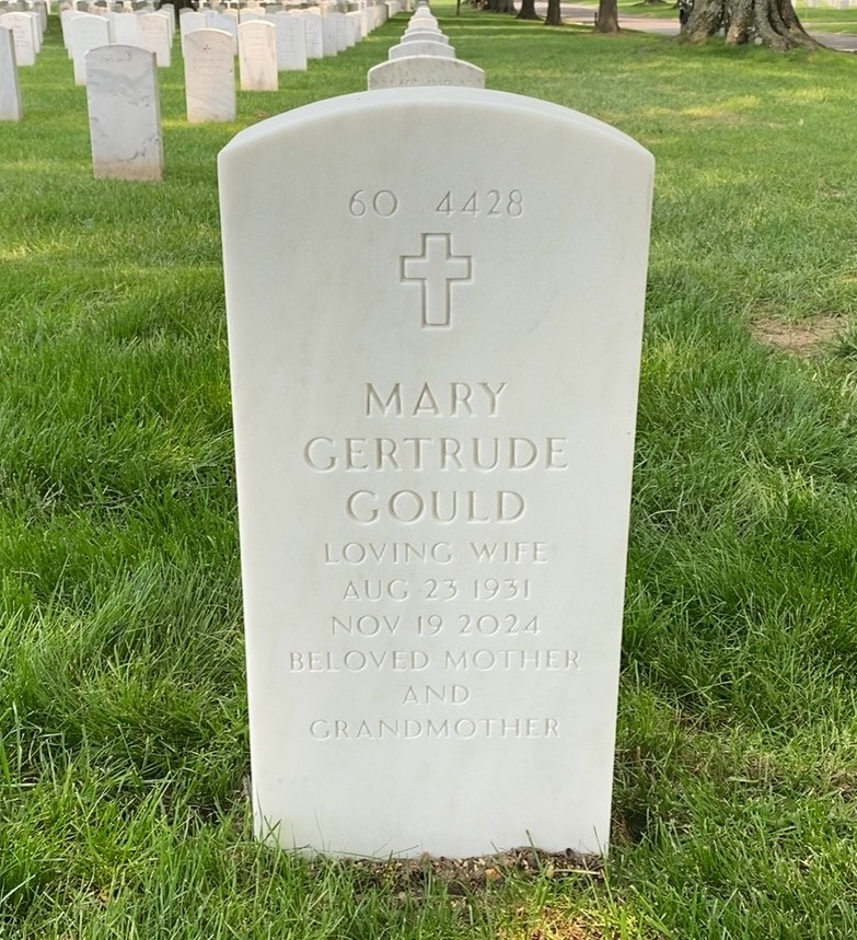 Back of headstone — Wallace R Gould