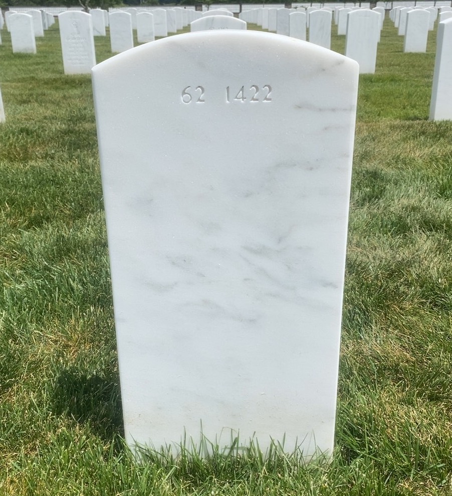 Back of headstone — Forest Morrison