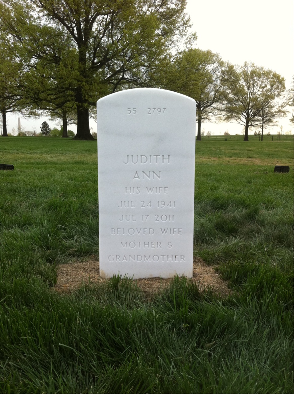 Back of headstone — Robert Roll