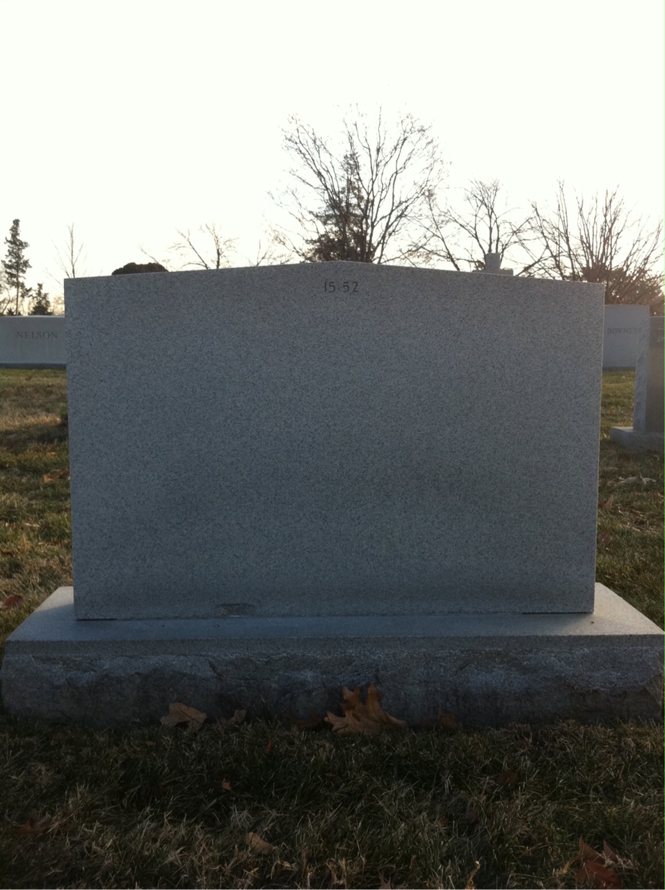 Back of headstone — Roger Anderson