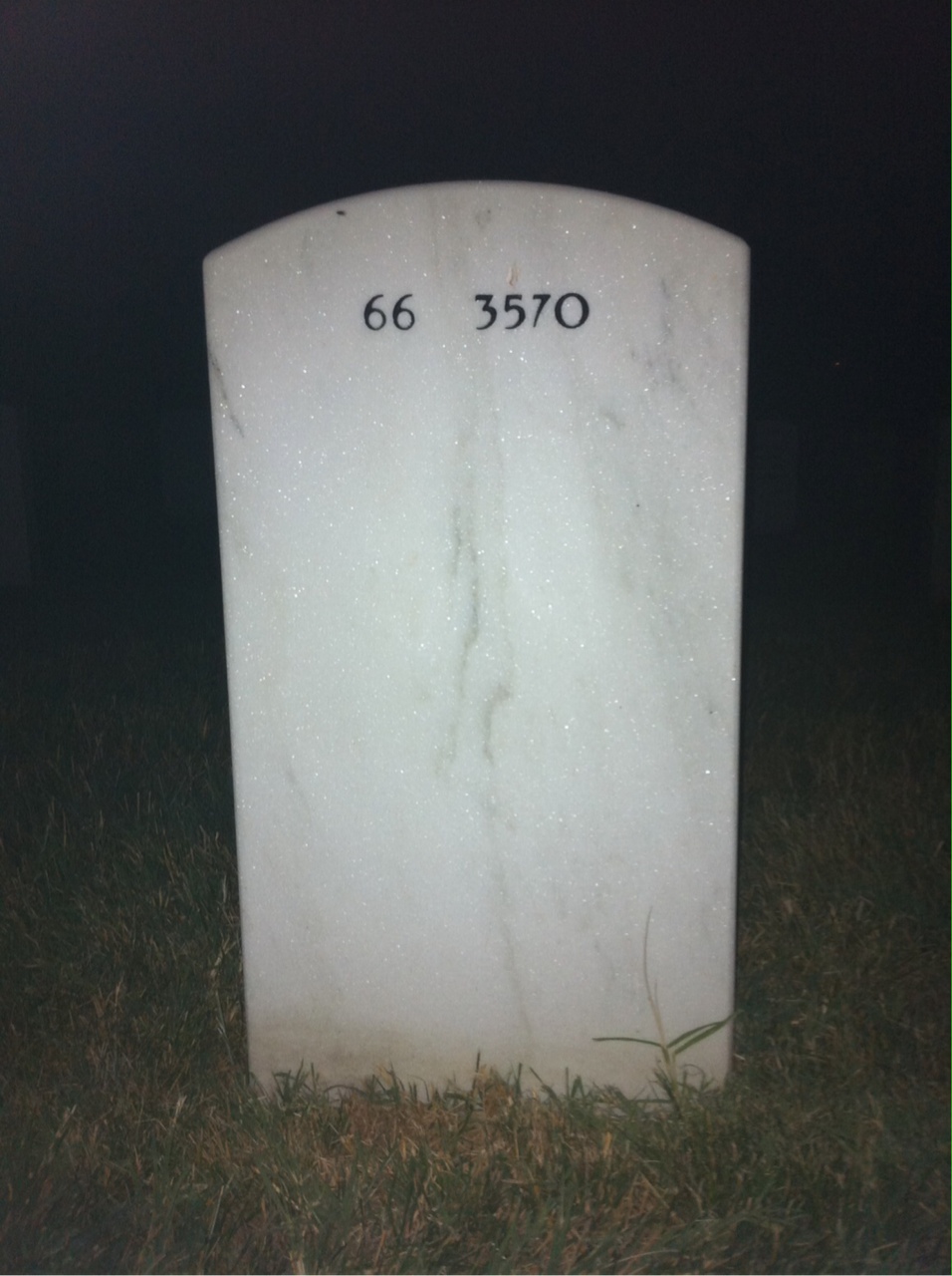 Back of headstone — John Novak