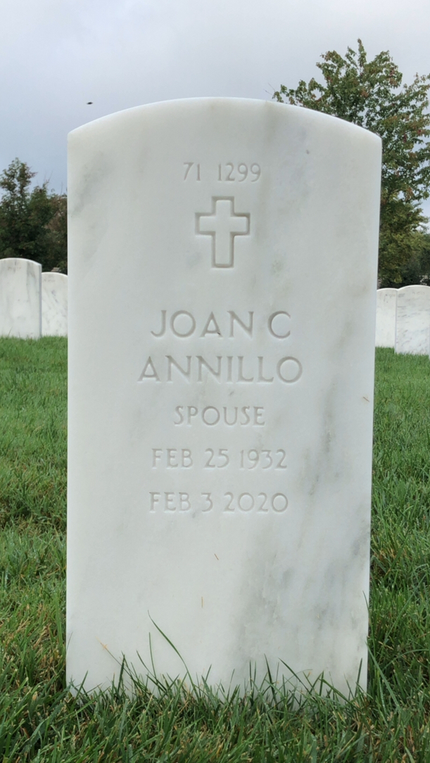 Back of headstone — Carmen Annillo