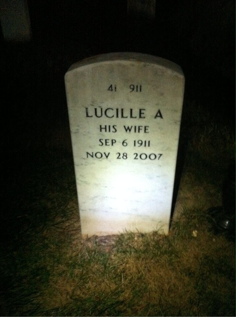 Back of headstone — James Price