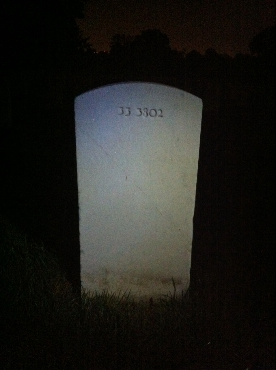 Back of headstone — Cyril Adson