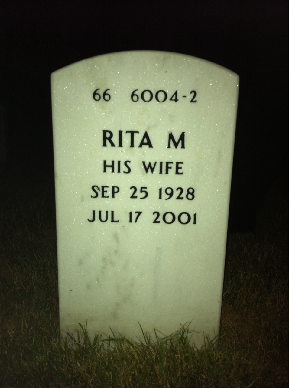 Back of headstone — Alfred Simcich
