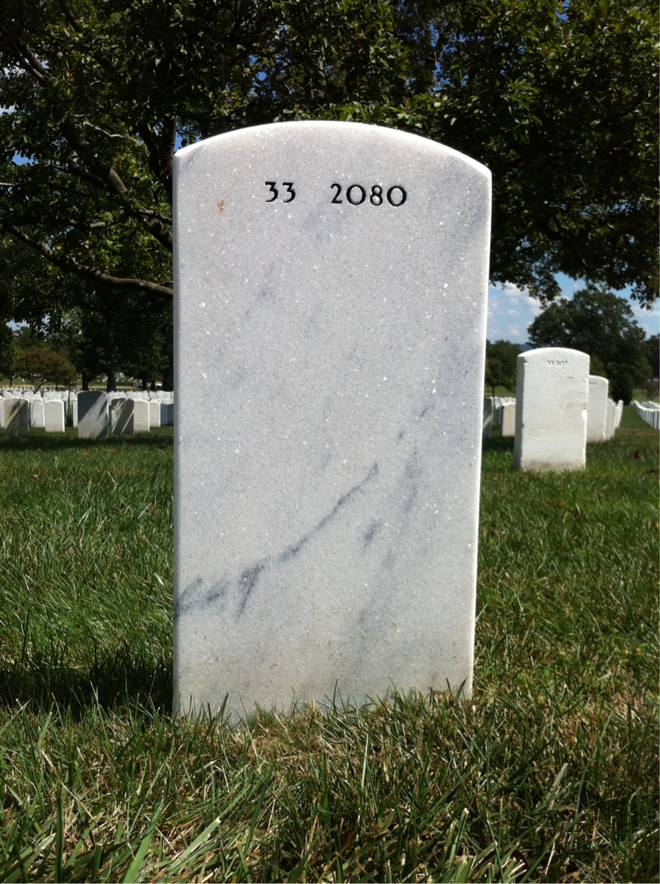 Back of headstone — Bobby Jackson