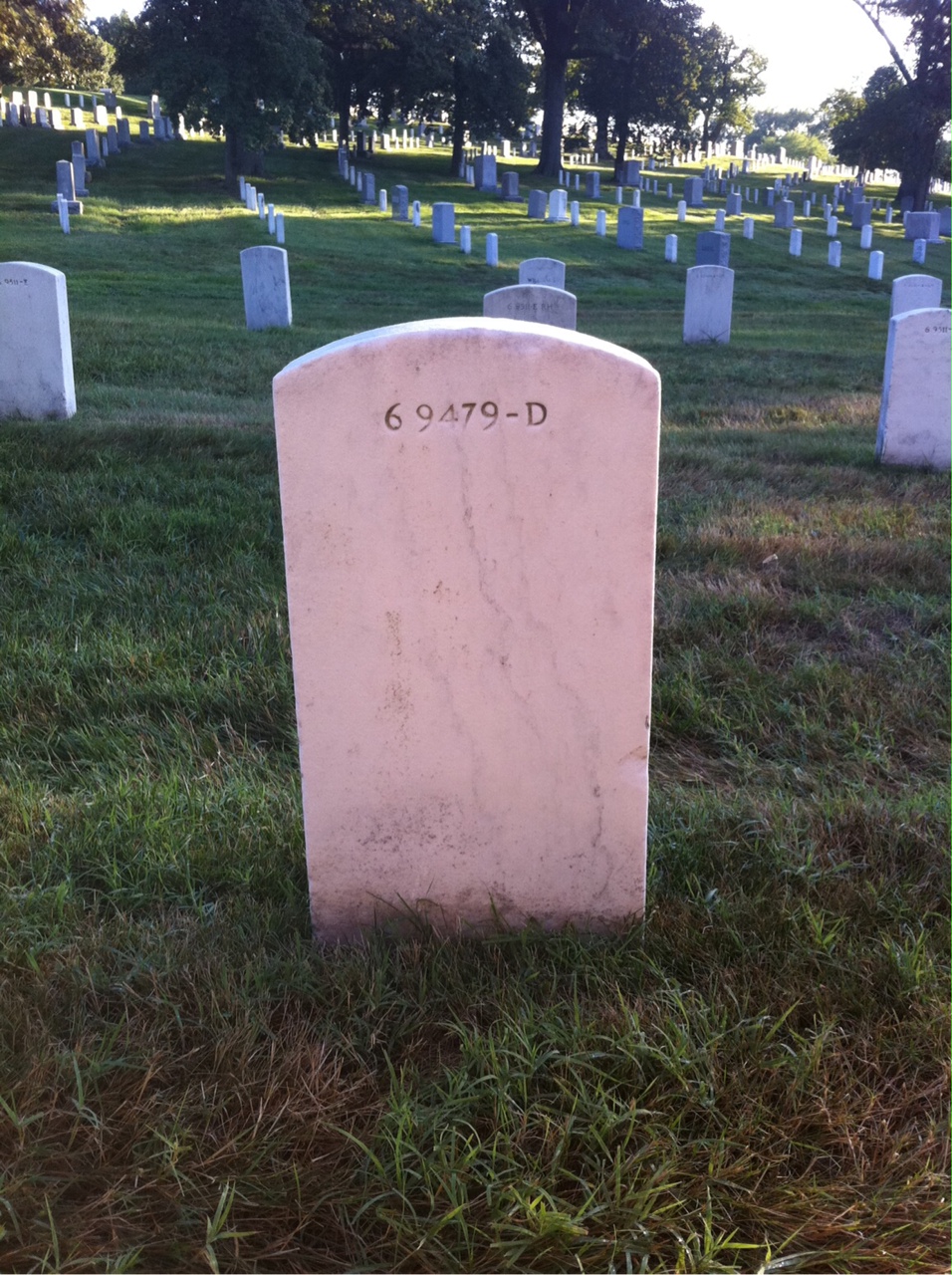 Back of headstone — Harry Baker