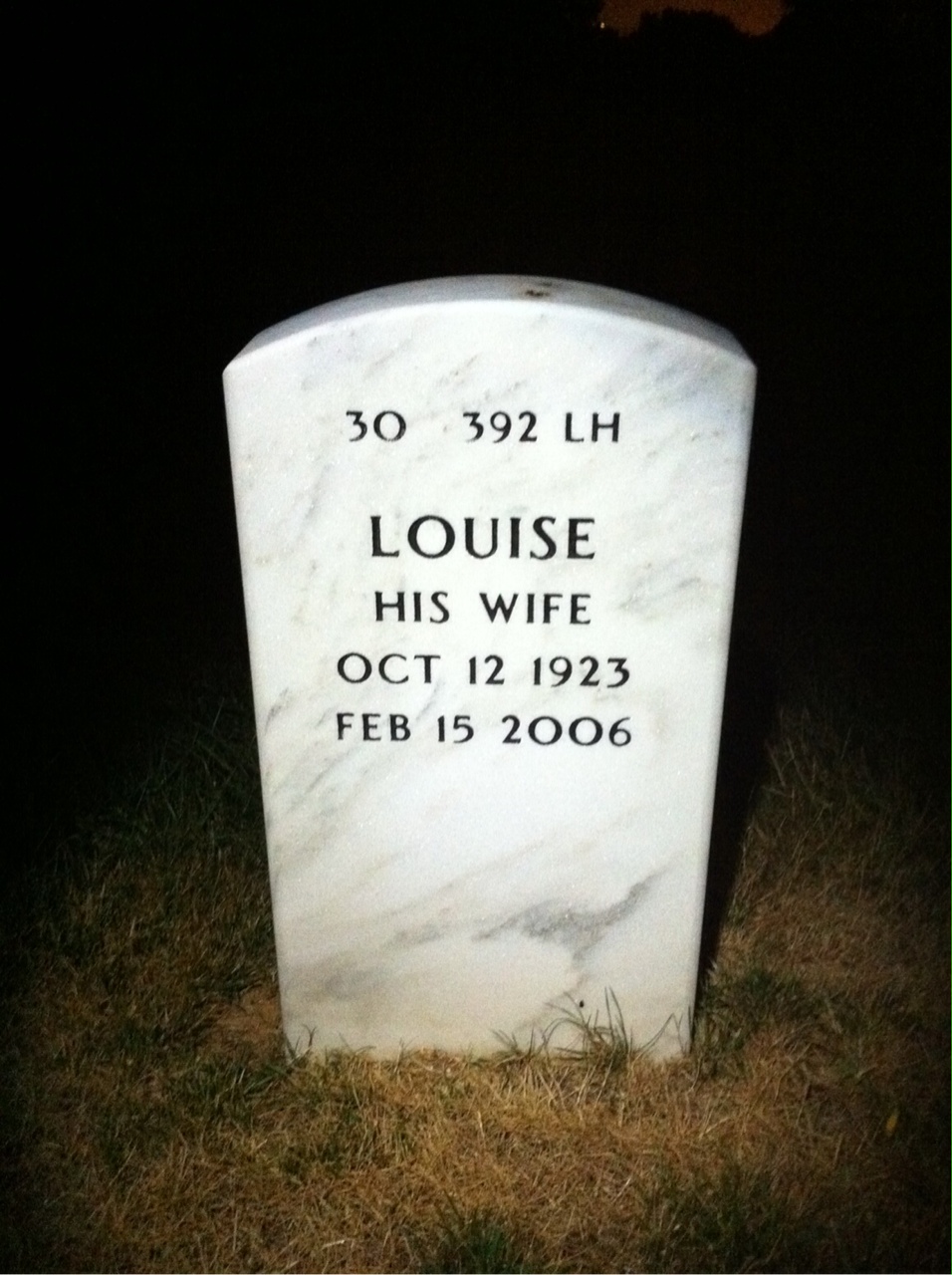 Back of headstone — Frederick Armstrong