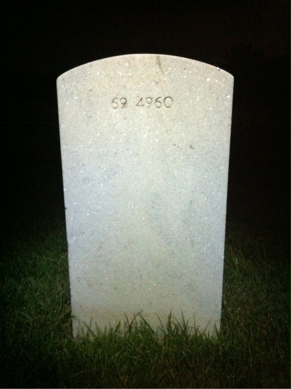 Back of headstone — Edward Cunningham