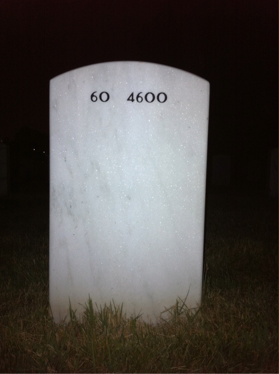 Back of headstone — John Deffler