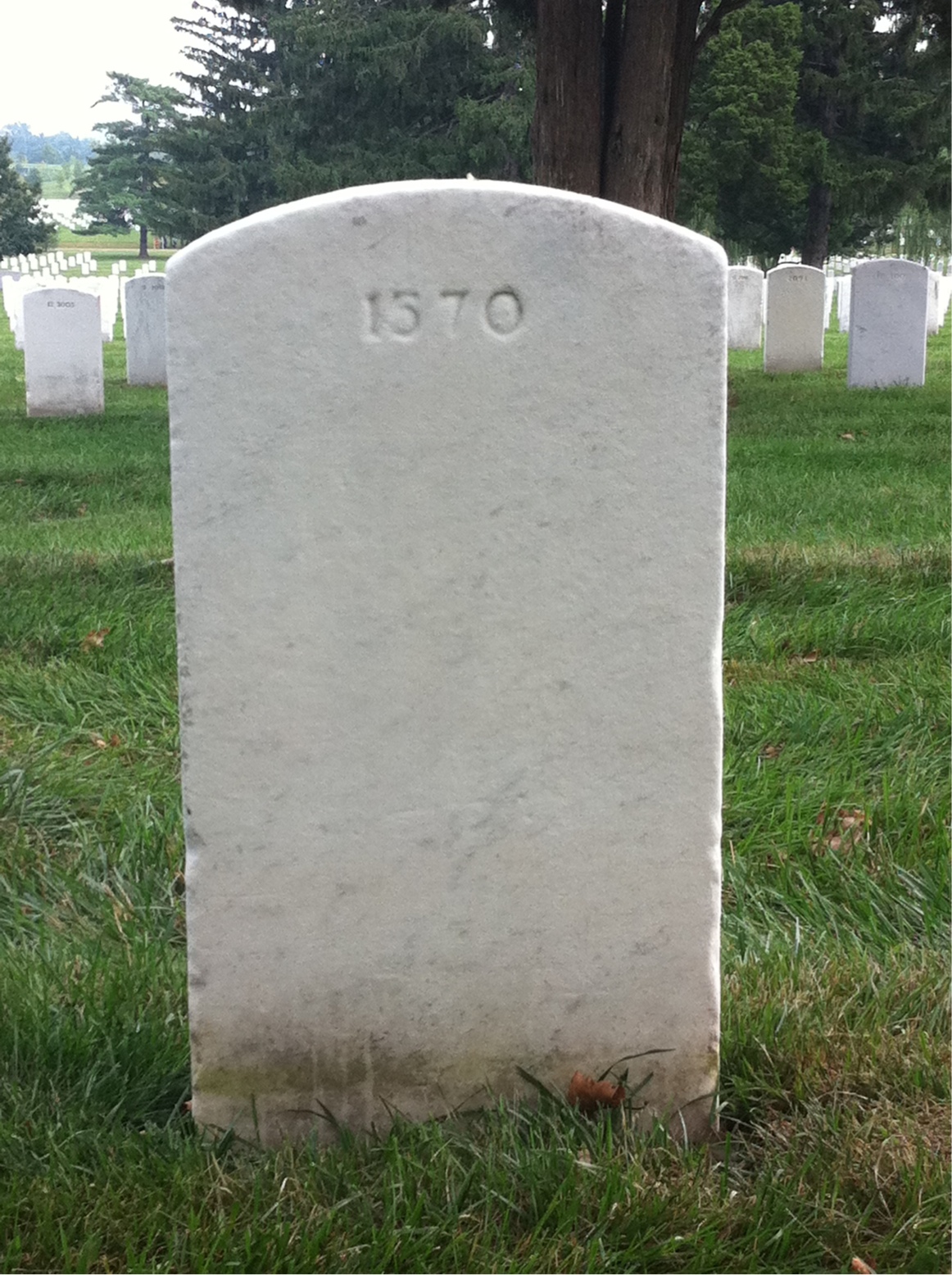 Back of headstone — William Baumet