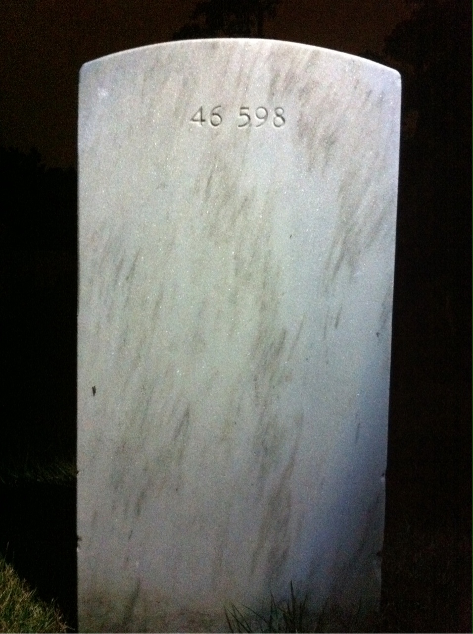 Back of headstone — Wilbert Morris