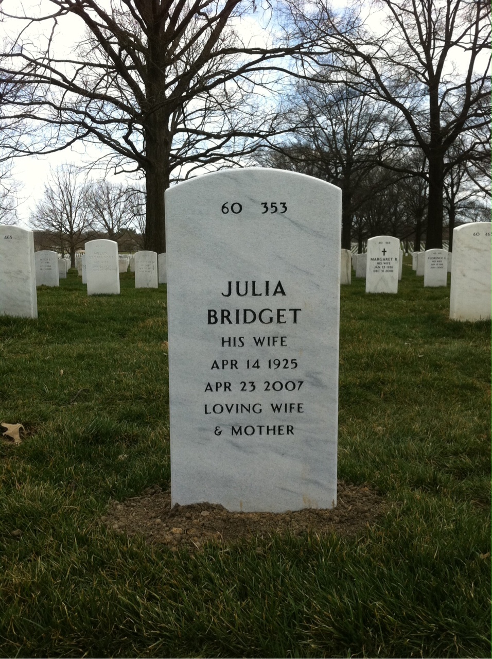 Back of headstone — Joseph Flood