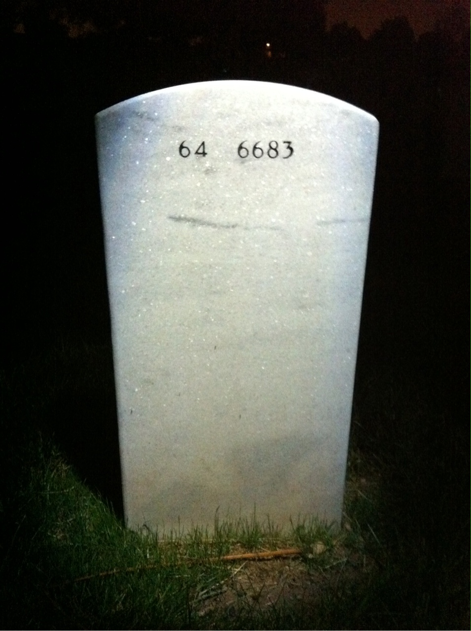 Back of headstone — Janet Scott