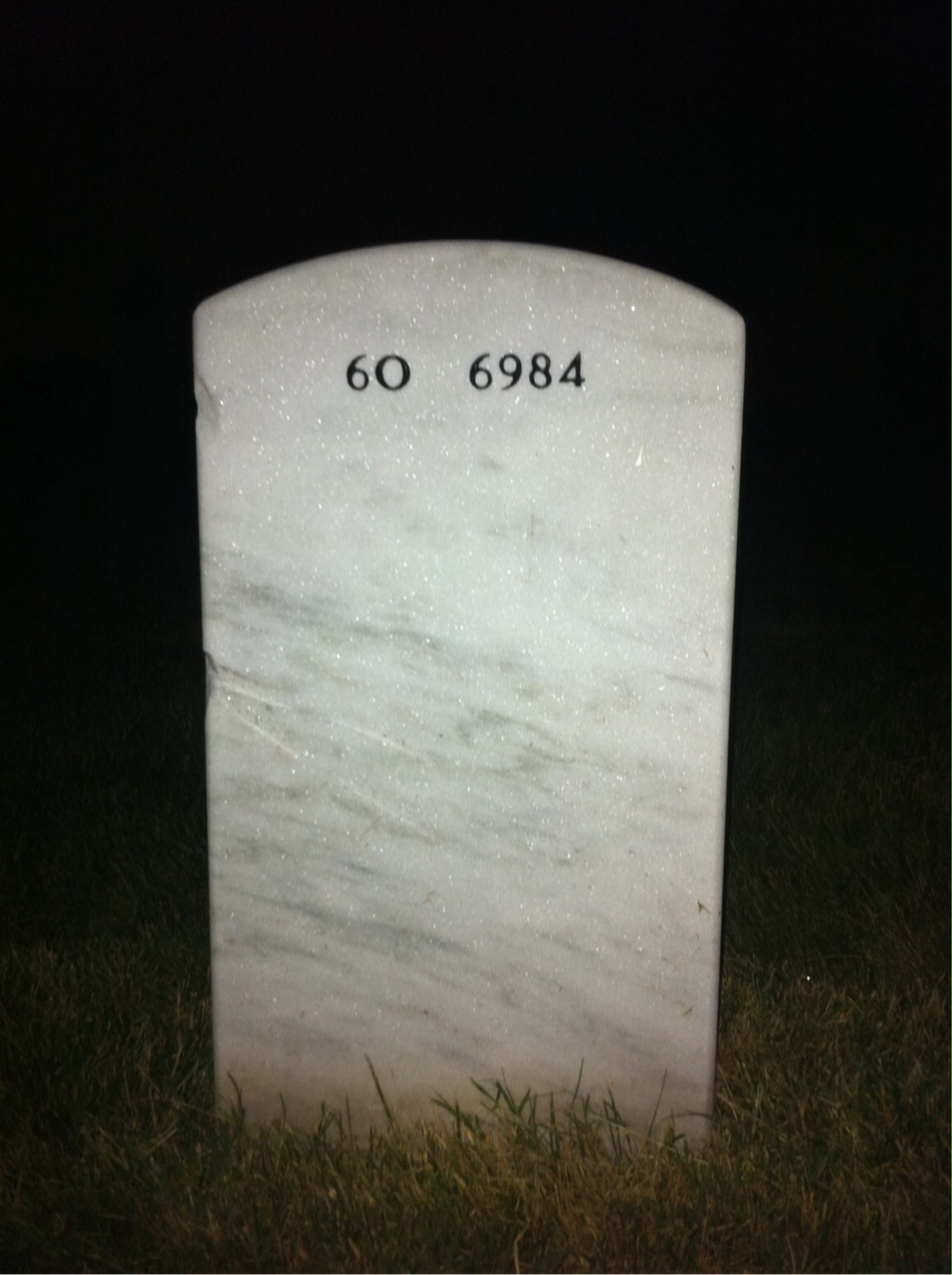 Back of headstone — John Heath
