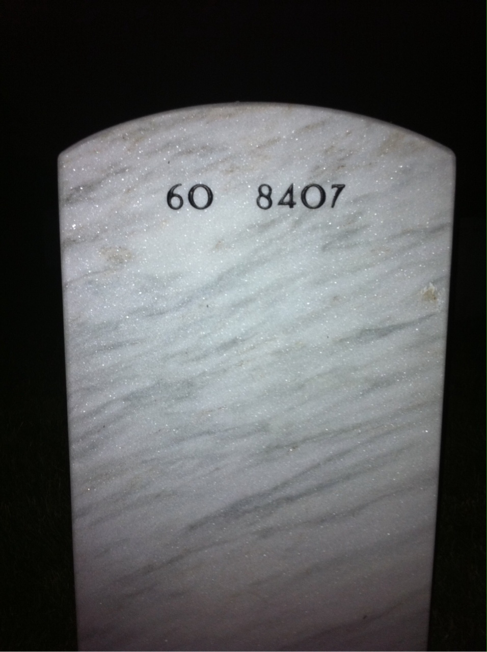 Back of headstone — Duane Dreasky
