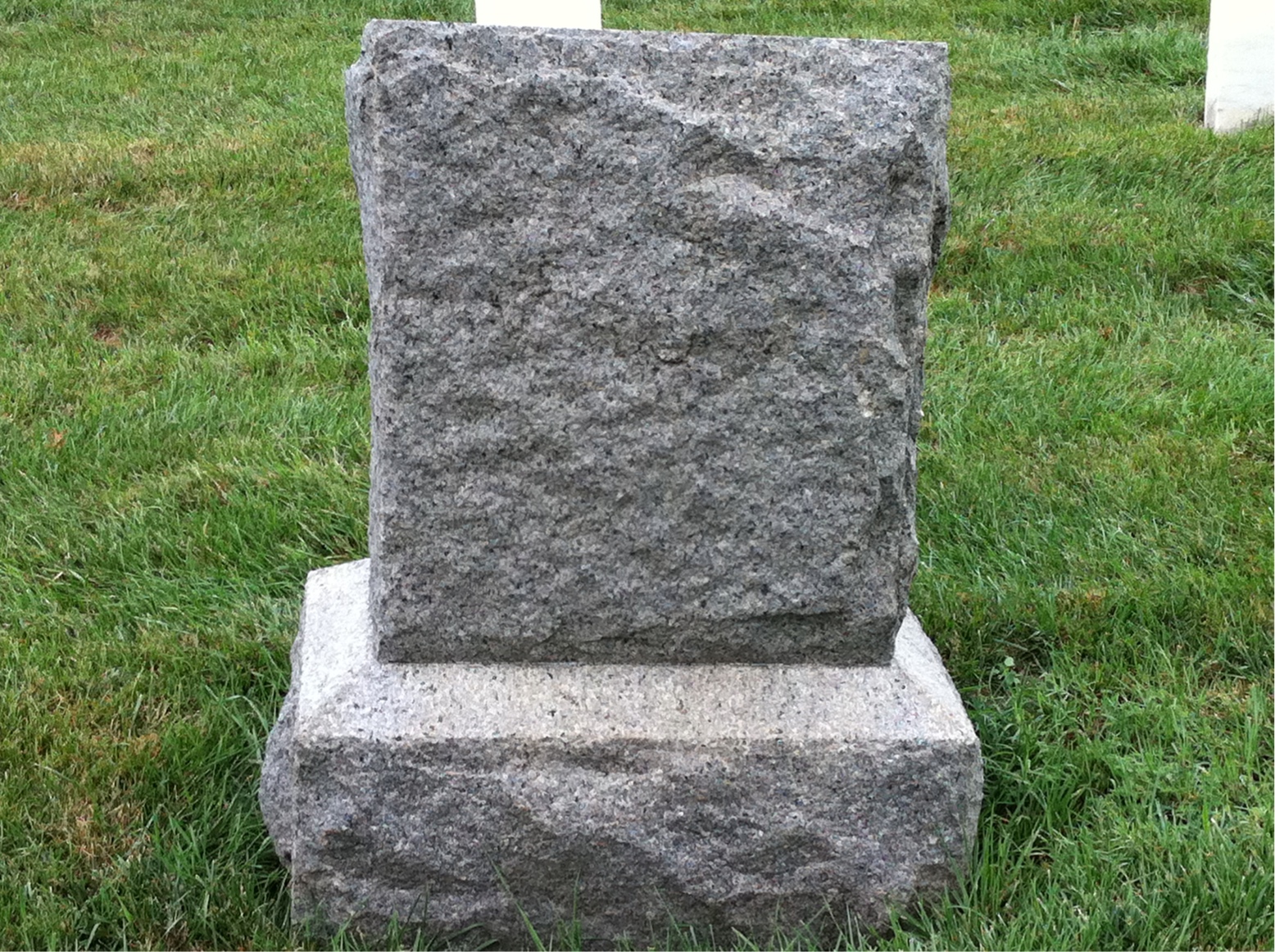 Back of headstone — William Murphy