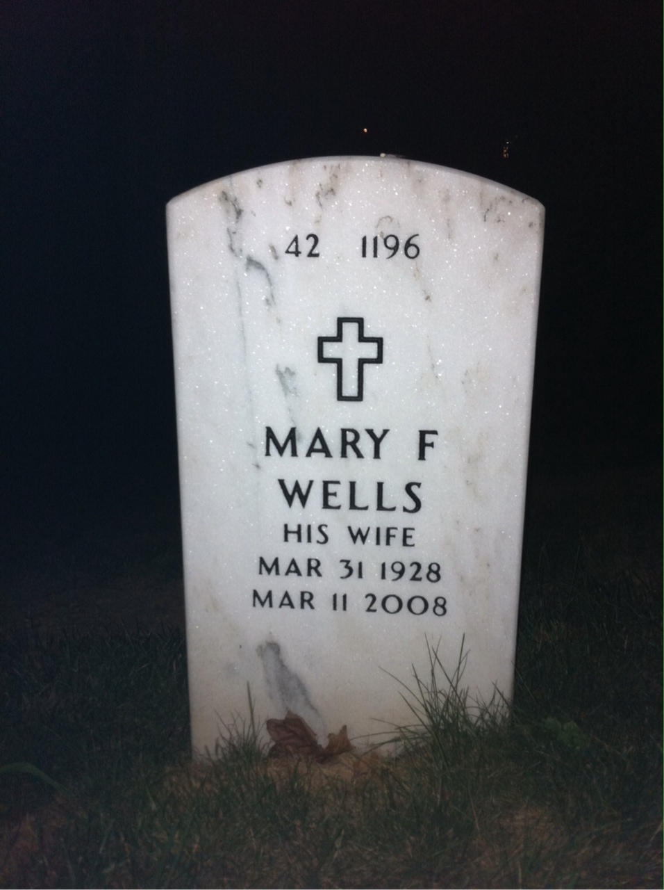 Back of headstone — Ray Carson