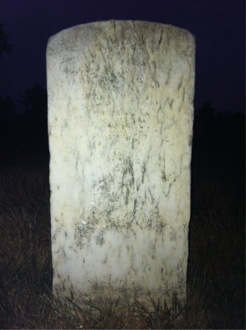 Back of headstone — Samuel Armstrong