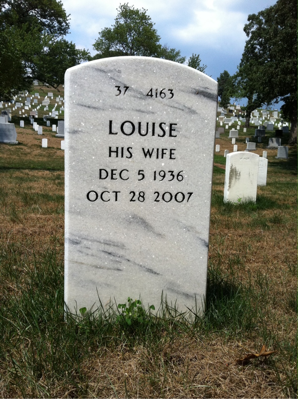 Back of headstone — Samuel Whitmore