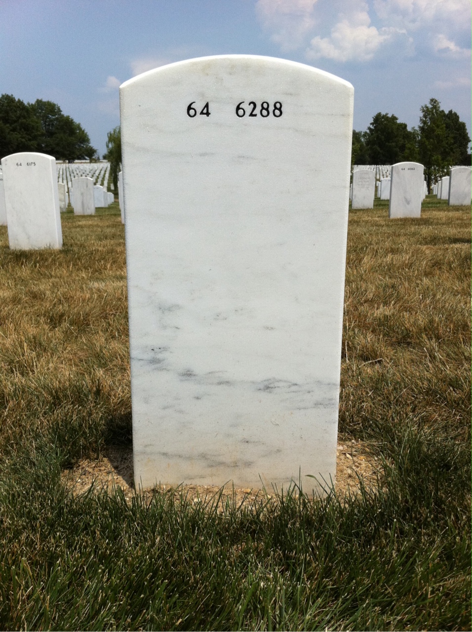 Back of headstone — Edmund Bauernfeind