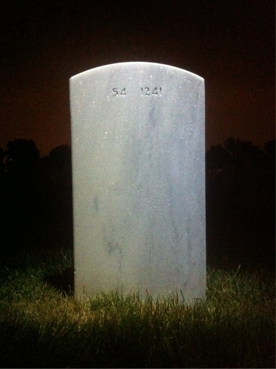 Back of headstone — Bernis Hays