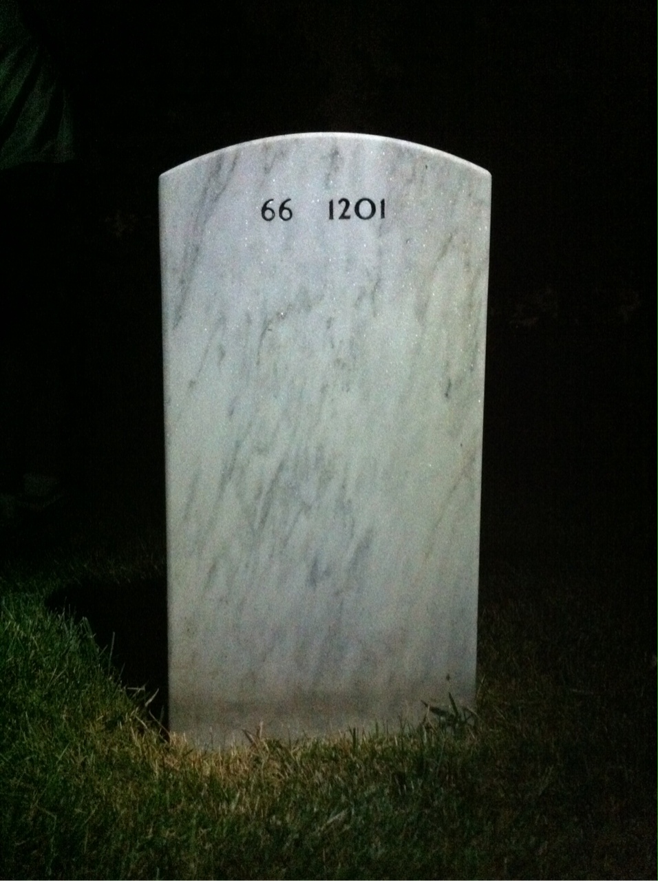 Back of headstone — Anthony Martucci